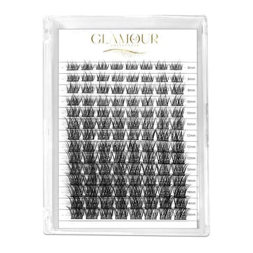 RoyalGlam Lash | Luxurious 112pcs Lash Cluster C Curl 8-14mm 14Rows Natural Look| Thickness 0.07mm 30D-40D Mixed Length by Glamour by Forerunner